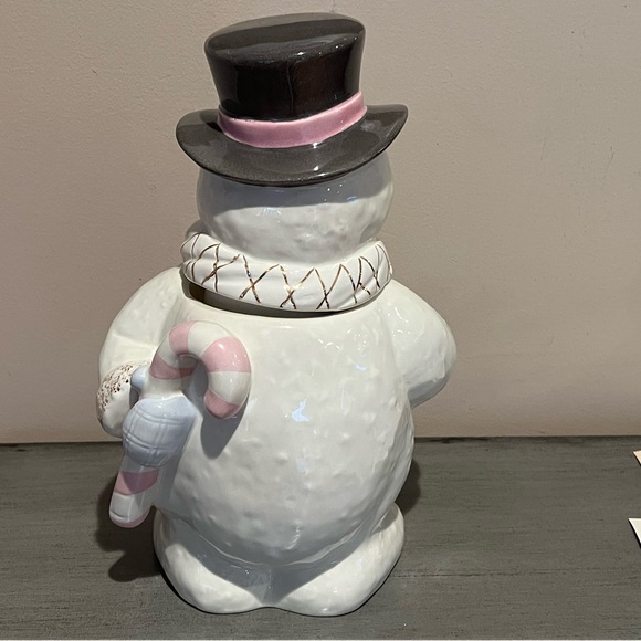 Lenox Snowman 24K trim cookie jar Christmas - Picture 8 of 10